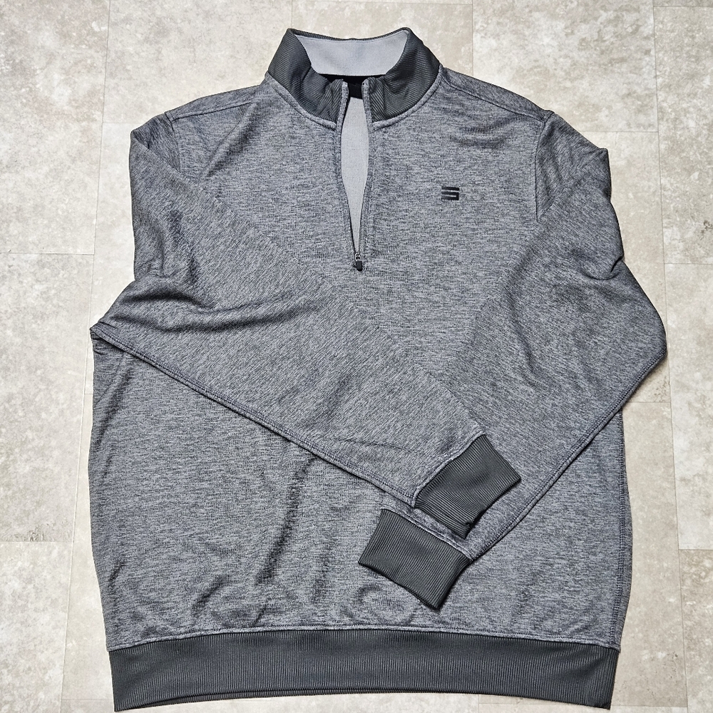 Three Sixty Six Half Zip Pullover Heather Gray Mens Size 2XL Golf Performance
